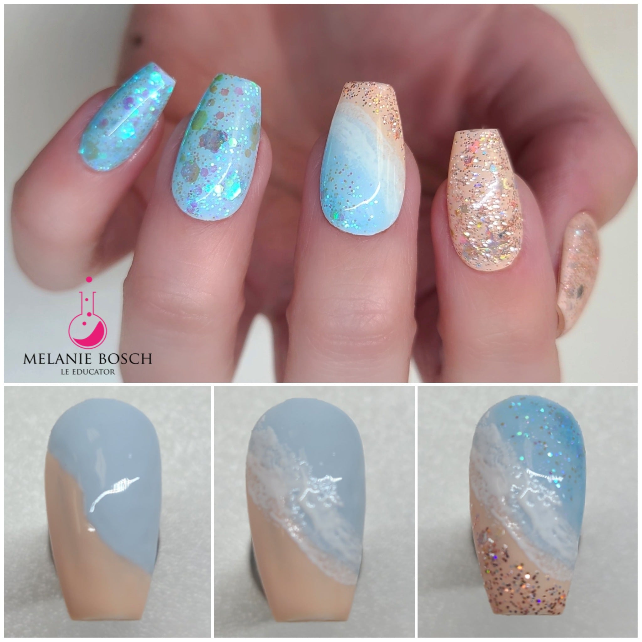 Once Upon a Tide UV/LED Glitter Gel, 17 ml.