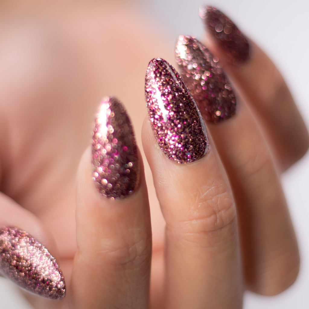 P+ Anxiously Awaiting Glitter Gel Polish, 15 ml.